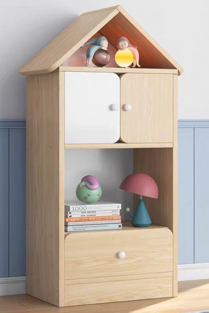 خزانة خشبية لغرف الاطفال على شكل كوخ