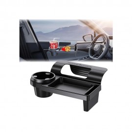 منظم سيارة مع مكان لوضع الهاتف والمشروبات 