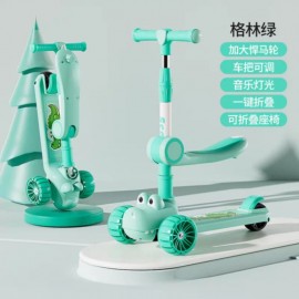 سكوتر التمساح للاطفال بثلاث عجلات مع مقعد 2*1 سكوتر التمساح للاطفال بثلاث عجلات مع مقعد 2*1