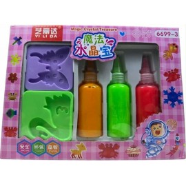 لعبة عمل الاشكال بالماء تحتوي على 3 علب بألوان مختلفة