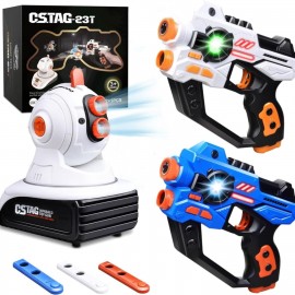 لعبة تحدي التصويب الرائعة مع 2 مسدس ليزر لعبة تحدي التصويب الرائعة مع 2 مسدس ليزر