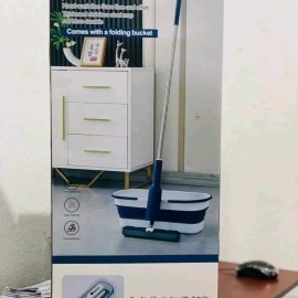 ممسحة ذاتية العصر مع سطل سيليكون قابل للطي ممسحة ذاتية العصر مع سطل سيليكون قابل للطي