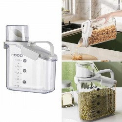 علب تنظيم البقوليات سعة 1000 مل مع كوب معياري	