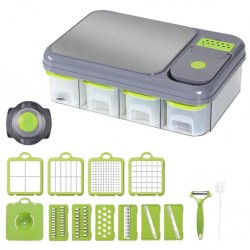 لوح تقطيع الخضار متعدد الوظائف مكون من 28 قطعة مختلفة