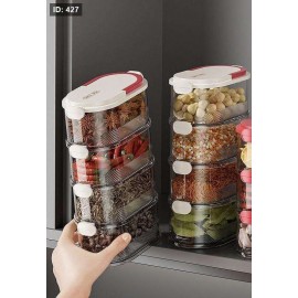 علب تخزين التوابل مكونة من 4 طبقات 