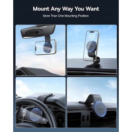 حامل هاتف مغناطيسي للسيارة يمكن تثبيته بأكثر من طريقة