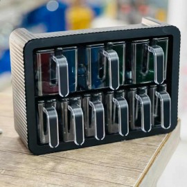 طقم بهارات فاخر مكون من 9 قطع مع ملاعق صناعة تركية طقم بهارات فاخر مكون من 9 قطع مع ملاعق صناعة تركية