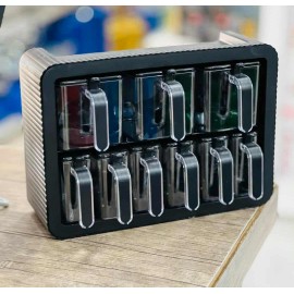 طقم بهارات فاخر مكون من 9 قطع مع ملاعق صناعة تركية