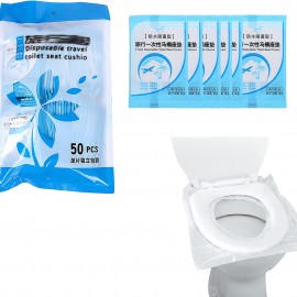 غطاء مقعد المرحاض استخدام مرة واحدة مكون من 50 قطعة غطاء مقعد المرحاض استخدام مرة واحدة مكون من 50 قطعة