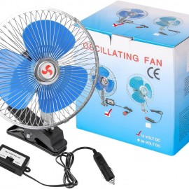 مروحة سيارة قابلة للدوران مع ملقط للتثبيت مروحة سيارة قابلة للدوران مع ملقط للتثبيت