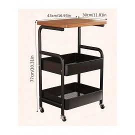 طاولة جانبية بعجلات متحركة 