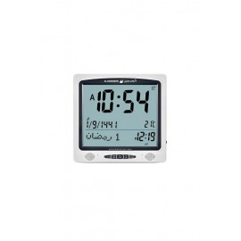ساعة الحرمين للحائط و الطاولة للآذان والتقويم بلغتين