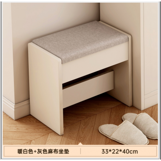 كرسي خشبي باللون الأبيض MD-9