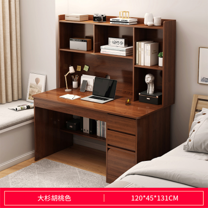 مكتب دراسي باللون البني مصنوع من خشب mdf مع جوارير وارفف od-47