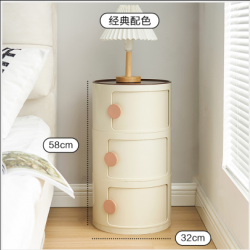 منظم اسطواني مكون من 3 طبقات بتصميم عصري مصنوع من البلاستيك md-41