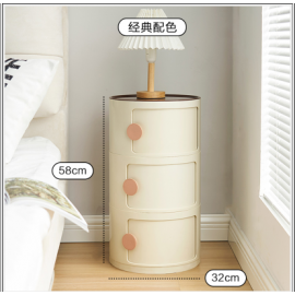 منظم اسطواني مكون من 3 طبقات بتصميم عصري مصنوع من البلاستيك md-41