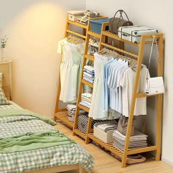 علاقة ملابس مصنوعه من خشب البامبو الطبيعي بالحجم الكبير ih-18