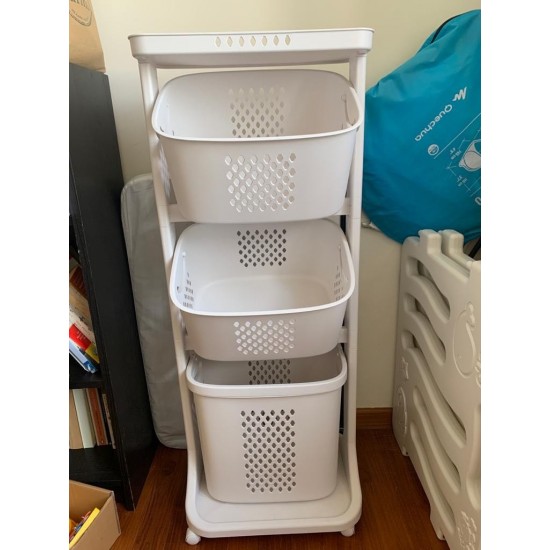 سلة غسيل مكونة من ٣ طبقات