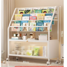 منظم كتب يحتوي على ارفف ودفة مصنوع من الحديد 8-4