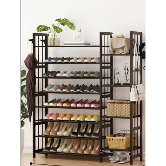 ارفف احذية مصنوعه من الخشب الطبيعي مع علاقات جانبية ih-20