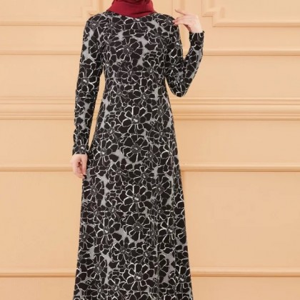 فستان  لون اسود 8822