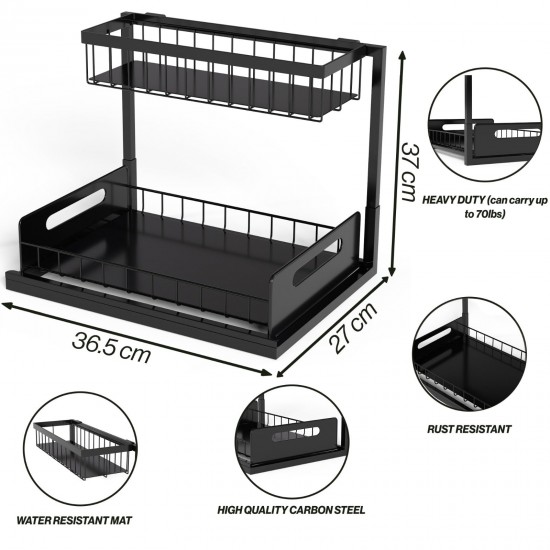 ستاند معدني للمطبخ مكون من طبقتين