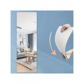 مرآة لاصقة بلاستيكية مقاومة للكسر بشكل مستطيل 