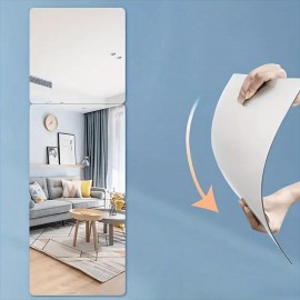 مرآة لاصقة بلاستيكية مقاومة للكسر بشكل مستطيل  مرآة لاصقة بلاستيكية مقاومة للكسر بشكل مستطيل