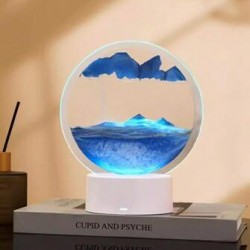 ساعة رملية مع اضاءة بتصميم ثلاثي الأبعاد