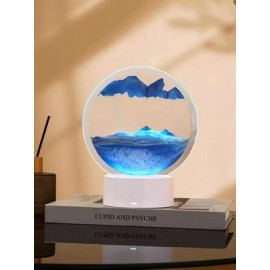 ساعة رملية مع اضاءة بتصميم ثلاثي الأبعاد