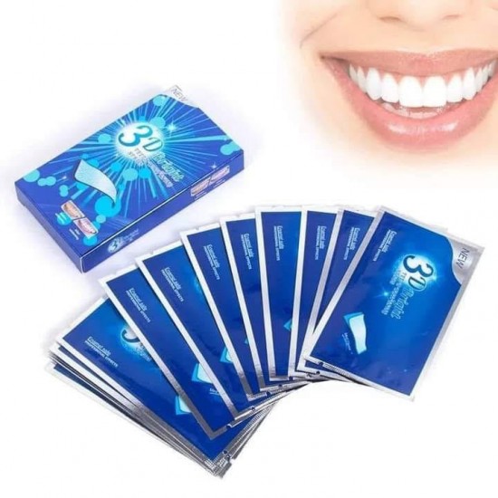 لاصقات لتبييض الأسنان تحتوي على 7 قطع