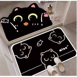 دعاسة للحمام بشكل مستطيل باللون الأسود bd-17