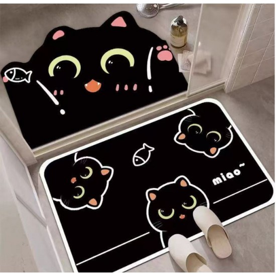 دعاسة للحمام بشكل مستطيل باللون الأسود bd-17