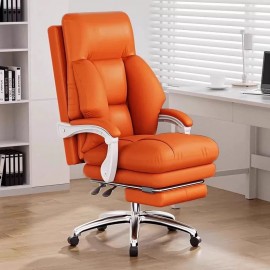 كرسي مكتب فاخر باللون البرتقالي مع مسند اقدام od-62 كرسي مكتب فاخر باللون البرتقالي مع مسند اقدام od-62
