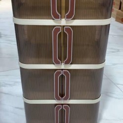 خزانة منزلية بدفات سحاب 4 طبقات 