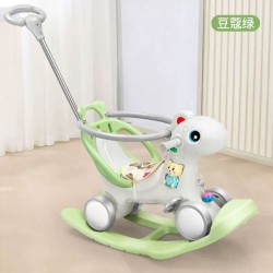 عربة أطفال على شكل غزال مع عجلات يمكن تحويلها لهزاز 2*1(681)