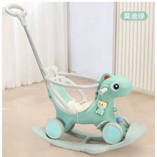 عربة أطفال على شكل غزال مع عجلات يمكن تحويلها لهزاز 2*1(681)