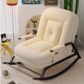 كرسي هزاز فاخر باللون الأبيض CD-63 كرسي هزاز فاخر باللون الأبيض CD-63