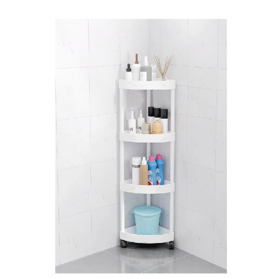 رفوف حمام مصنوعه من البلاستيك مكونه من 4 طبفات bd-25