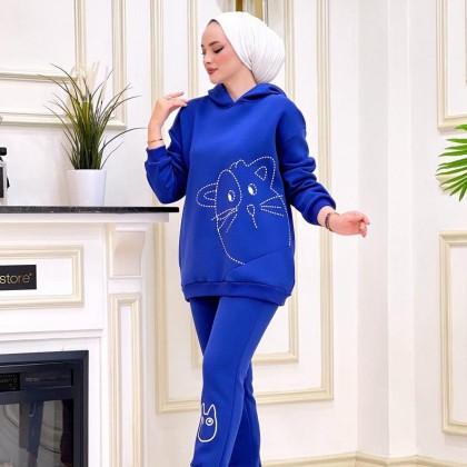 بيجاما رياضية لون أزرق موديل 4909