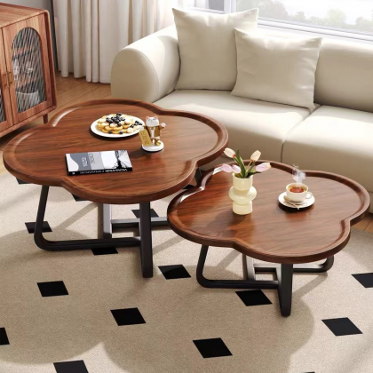 طقم طاولات مكون من قطعتين على شكل وردة  bd-36