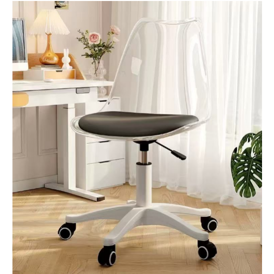 كرسي اكريليك شفاف بمقعد رمادي od-84