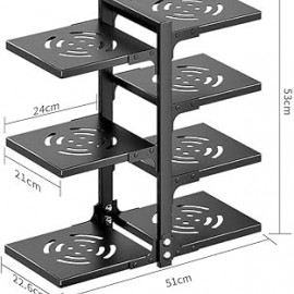 منظم طناجر معدني مكون من 5 طبقات