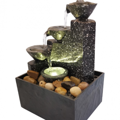 نافورة تعمل بالشحن مع اضاءة IH-64