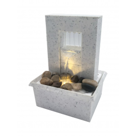 نافورة ماء تعمل بالشحن باللون الأبيض IH-67