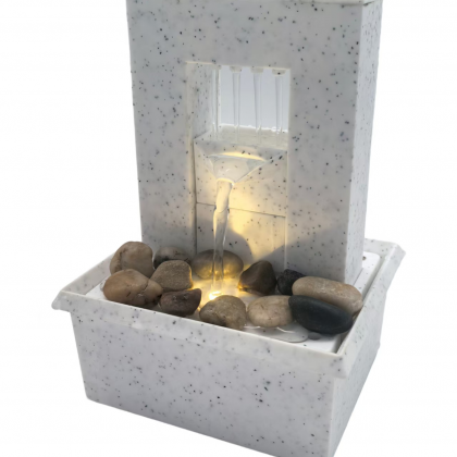 نافورة ماء تعمل بالشحن باللون الأبيض IH-67