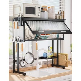 ستاند جلي عملاق مع صندوق علوي لتخزين ادوات المطبخ 