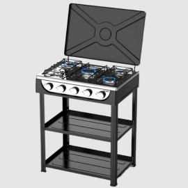 غاز 5 عيون مع طاولة معدنية 