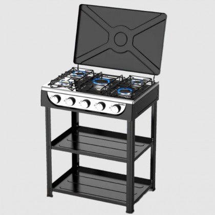 غاز 5 عيون مع طاولة معدنية 