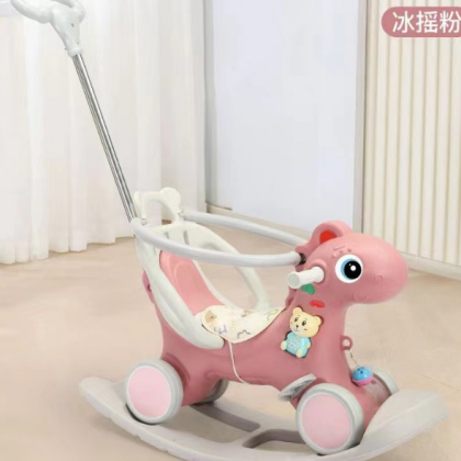 دراجة أطفال يمكن تحويلها لكرسي هزاز مع عجلات 3*1 على شكل غزال 681